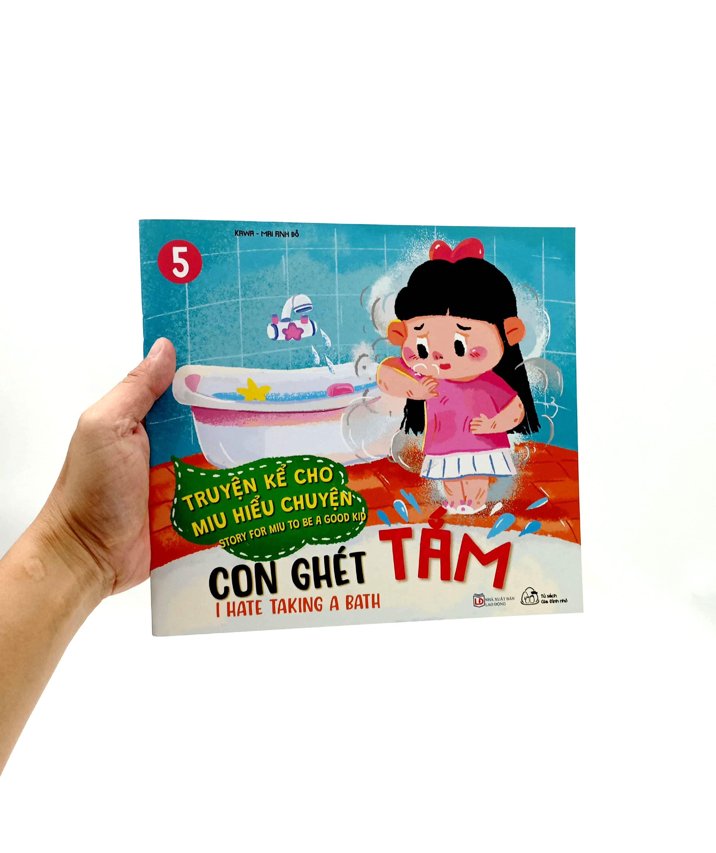 Sách Ehon Truyện Kể Cho Miu Hiểu Chuyện - Con Ghét Tắm