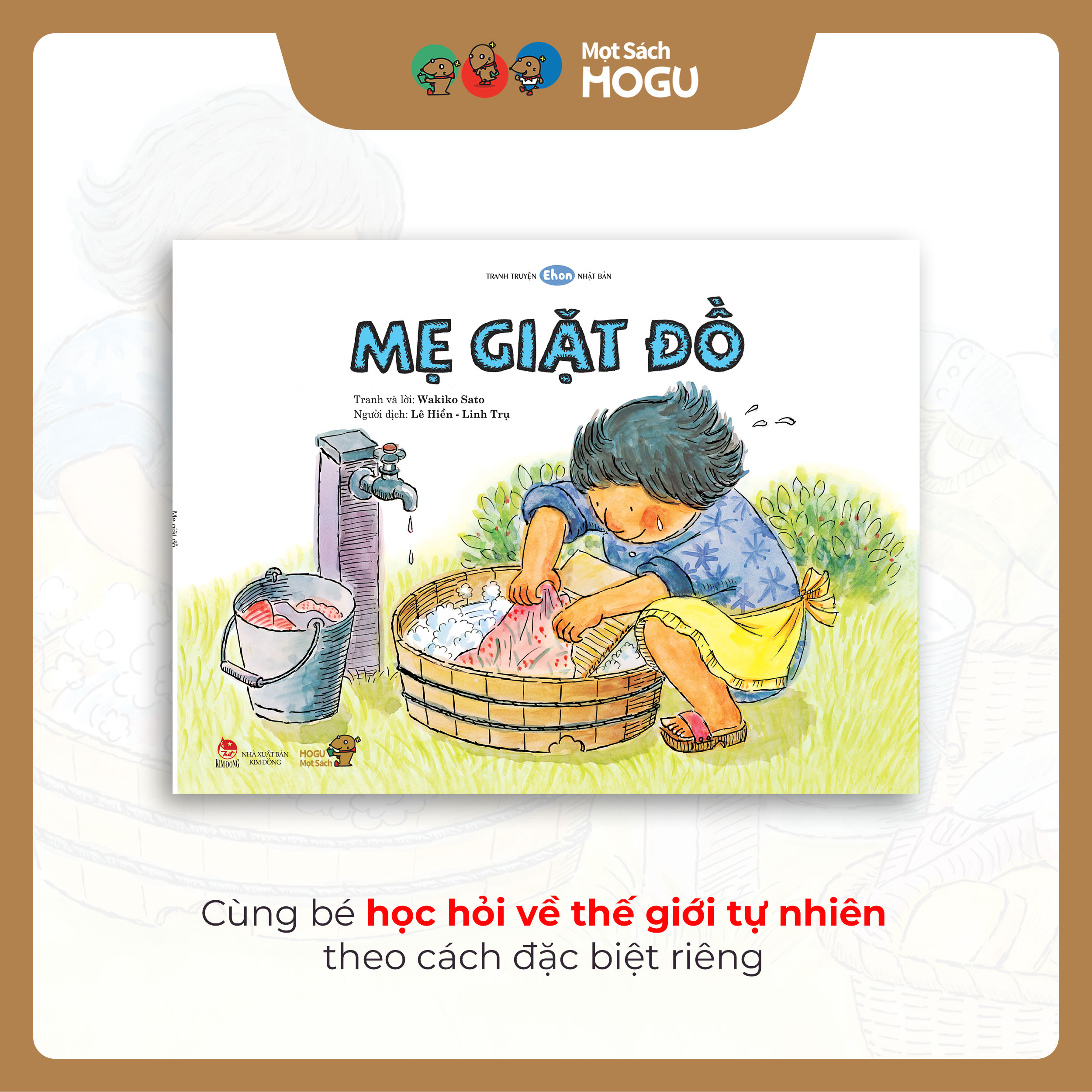 Truyện Ehon bé 3-4-5 tuổi - Mẹ Giặt Đồ