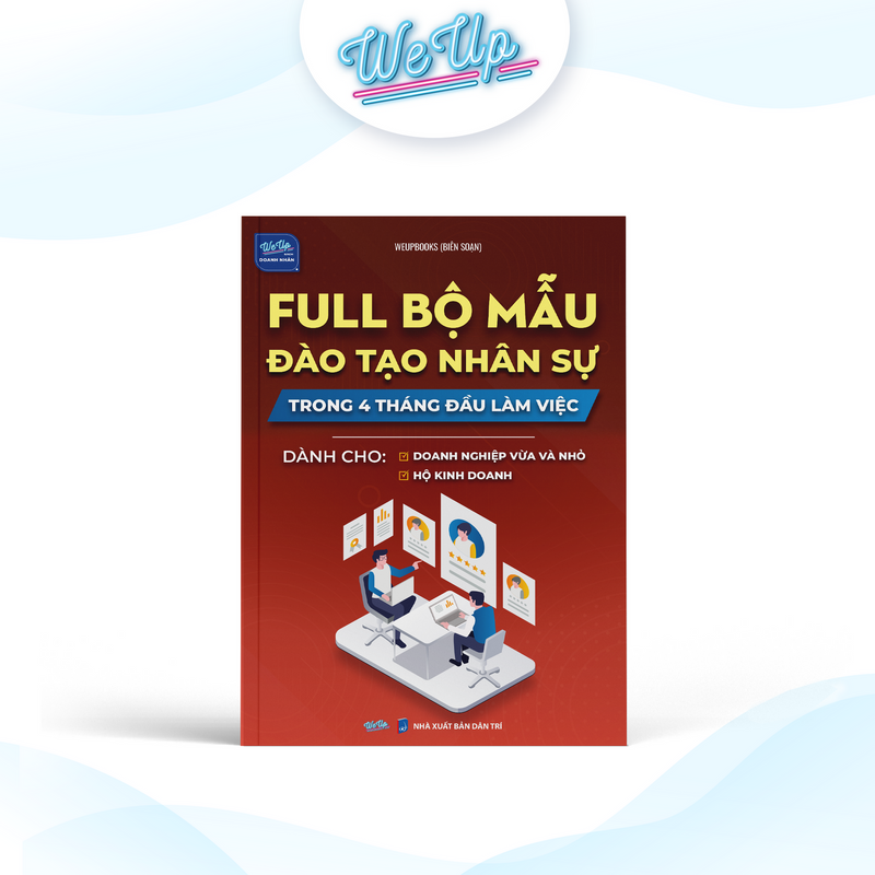 Combo 2 sách: Full bộ mẫu đào tạo nhân sự trong 4 tháng đầu làm việc, 100 Mẫu câu giao tiếp với nhân viên (Combo/lẻ)