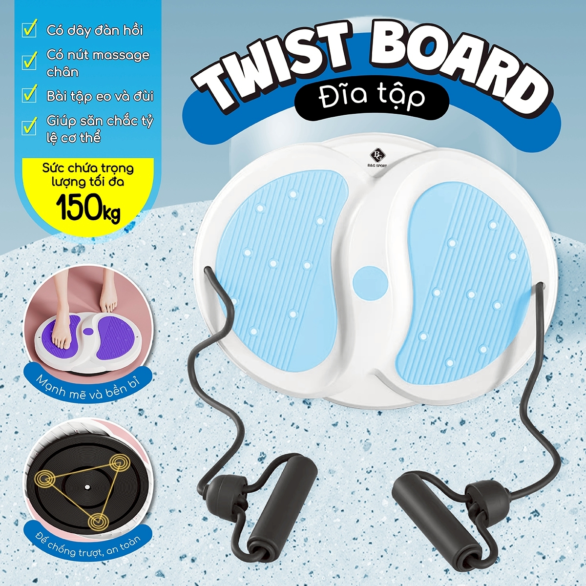 3002R-Đĩa Xoay Eo Massage Chân Tập Thể Dục 360 Độ Chất Liệu Nhựa Cao Cấp( Màu ngẫu nhiên)- Hàng Chính Hãng