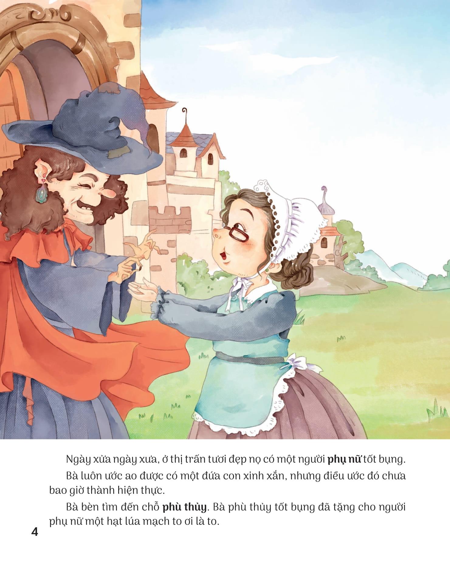 Truyện Cổ Tích Nổi Tiếng Song Ngữ Việt - Anh: Cô Bé Tí Hon - Thumbelina