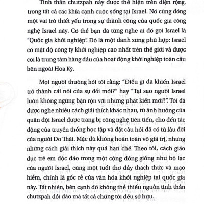 Tinh Thần Chutzpah - Tại Sao Israel Được Xem Là Trung Tâm Của Sự Đổi Mới Và Hoạt Động Khởi Nghiệp? - TV
