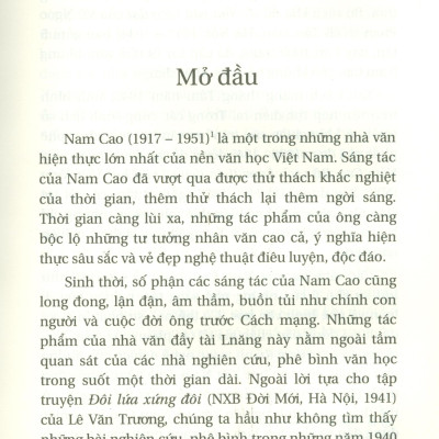 Chủ Nghĩa Hiện Thực Nam Cao - Bìa mềm