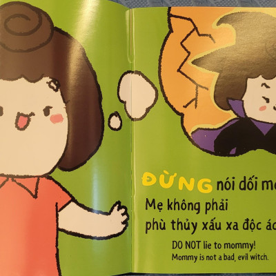 Sách Ehon Miu Bé Nhỏ Phần 2 Song Ngữ - Đừng Nói Dối Nhé