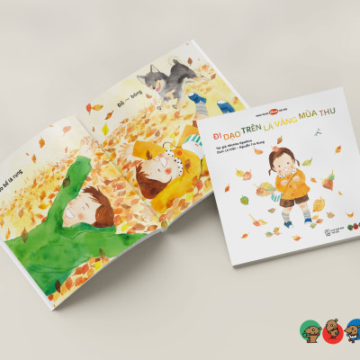 Truyện Ehon bé 1-2-3 tuổi - Đi dạo trên lá vàng mùa thu