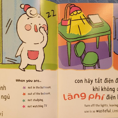 Sách Ehon Miu Bé Nhỏ Phần 2 Song Ngữ - Đừng Lãng Phí Nhé