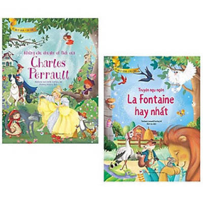 Combo 2 Cuốn: Tủ Sách Vàng Cho Con [Truyện ngụ ngôn La Fontaine hay nhất + Những câu chuyện cổ tích của Charles Perrault]