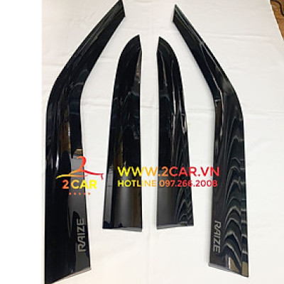 Vè che mưa xe Toyota Raize đời 2021 -2022, Hàng nhựa đen dày - Bộ 4 chiếc