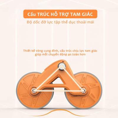 Con Lăn Trợ Lực Tập Bụng 2 Bánh Thế Hệ Mới, Dụng Cụ Plank Giảm Mỡ Bụng Tại Nhà Có Đồng Hồ, Thiết Kế Để Tay Tiện Dụng - HÀNG CHÍNH HÃNG MINIIN