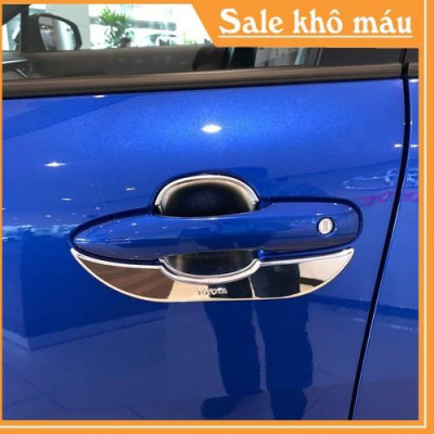 Bộ ốp tay nắm cửa, hõm cửa dành cho Toyota Corolla Cross mạ Crom