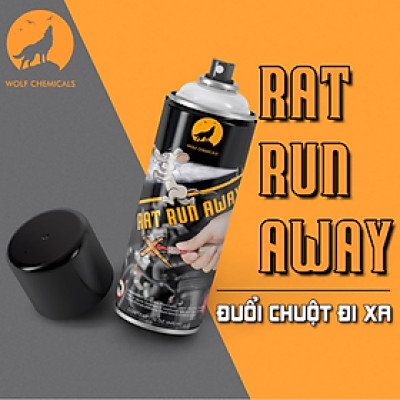 Chai xịt đuổi chuột đi xa, tránh cắn dây điện xe máy, ô tô, xịt khoang đông cơ Rat Run Away 455ml Thunder Wolf Chemicals USA