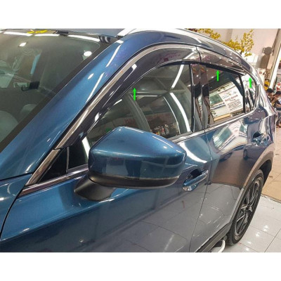 Vè che mưa mazda Cx5 2018-2022 chỉ mạ crom sáng bóng, chất liệu dày và bền, có vi deo rivew sản phẩm