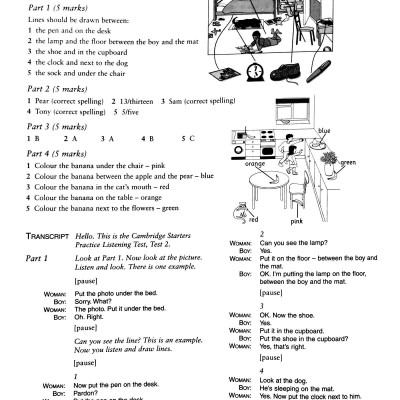 Cambridge Young Learners English Tests Second edition Starters 3 Answer Booklet
