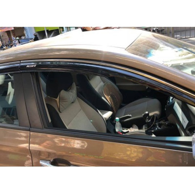 Bộ vè che mưa dành cho xe Hyundai Accent 2017-2019 chỉ mạ Crom cao cấp