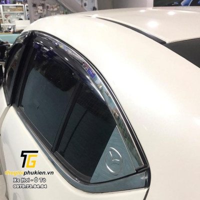 Bộ vè che mưa Mazda 3 2014-2019 chỉ mạ Crom cao cấp