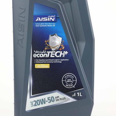 Nhớt Động Cơ AISIN ESSNP2051P 20W-50 SN Plus Econtech+ Semi Synthetic 1L