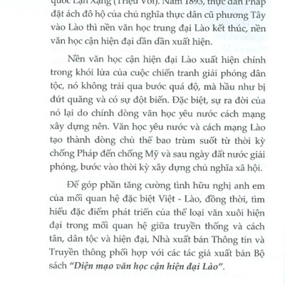 Diện Mạo Văn Học Cận Hiện Đại Lào - Tập 2
