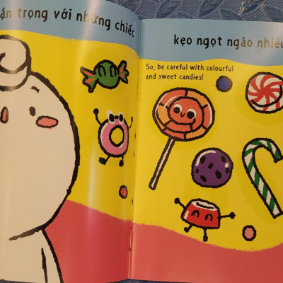 Sách Ehon Miu Bé Nhỏ Phần 2 Song Ngữ - Đừng Ăn Kẹo Nhiều Nhé