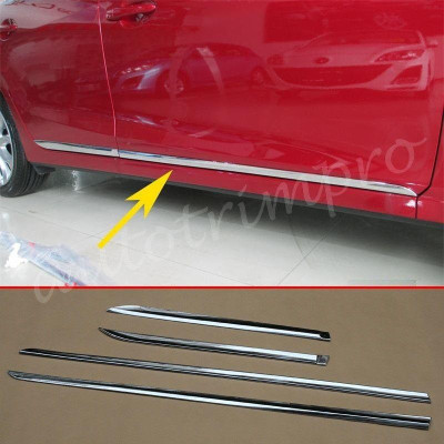 Nẹp sườn trang trí mạ crom dành cho xe mazda 3 đời 2014 đến 2019