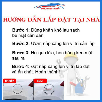Ốp nắp bình xăng Elantra 2019 mạ crom chống trầy trang trí ô tô