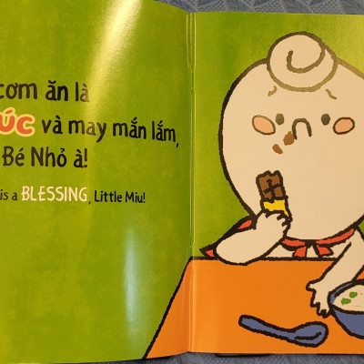 Sách Ehon Miu Bé Nhỏ Phần 2 Song Ngữ - Đừng Biếng Ăn Nhé