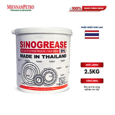 Mỡ Bôi Trơn MiennamPetro Sinogrease EP2 2,5KG Bảo Vệ Ô Tô Công Nghiệp Cao Cấp