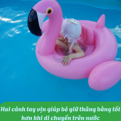 Phao Bơi Hồng Hạc Dễ Thương Cho Bé- Phao Hình Chim Hồng Hạc Đáng Yêu- Phao Bơi Trẻ Em Hình Thú Hồng Hạc- Phao Hồng Hạc Bảo Vệ An Toàn Cho Bé- Phao Ngồi Hồng Hạc Cao Cấp Cho Bé- Phao Bơi Em Bé Chống Lật Hồng Hạc