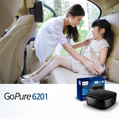 Máy khử mùi, lọc không khí trên xe ô tô thương hiệu cao cấp Philips GP6201 - Công suất: 3.7W - Điện áp: 12V - Hàng Nhập Khẩu