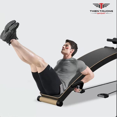 Ghế tập bụng đa năng DDS-1127F điều chỉnh độ dốc 5 cấp, kèm dây kéo tập tay chịu tải 120kg thích hợp tập tại nhà