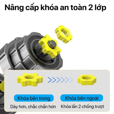 Bộ Tạ Tay Đa Năng (5 In 1) 30kg Kết Hợp Tạ Đơn,Tạ Đòn,Tạ Ấm Đại Nam Sport + Tặng Găng Tay Và Kìm Bóp