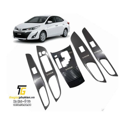 Ốp nội thất vân Carbon cho Toyota Vios 2019-2020 Cao cấp