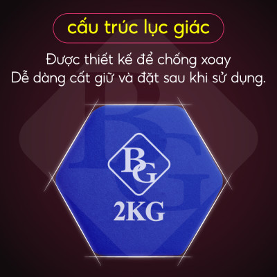 Bộ 2 tạ tay lõi sắt Q304 bọc cao su, tạ tập tay cao su 1kg 2kg 3kg 4kg 5kg BG (hàng nhập khẩu)