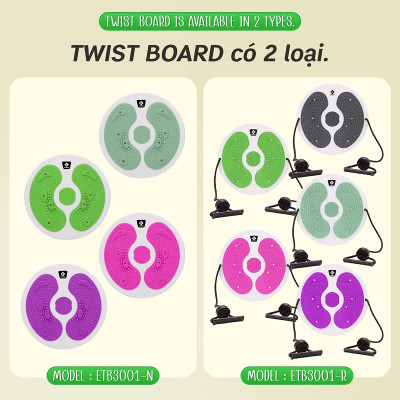 3001N-Đĩa Xoay Eo Có Hình Bàn Chân, Xoay 360 Độ, Thiết Kế Nhỏ Gọn, Tiện Dụng, Có Hạt Massage Giúp Lưu Thông Khí Huyết