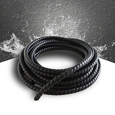 Dây xoắn ruột gà, dây bọc điện phi 6/8/10/12/16/20mm Cáp Ống PE Bảo Vệ Sắp Xếp Cáp Ống Thủy Lực Cuộn chống Xoắn Ốc
