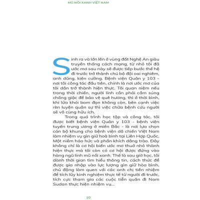 Mũ Nồi Xanh Việt Nam Người Đi Gieo Hạt Hòa Bình