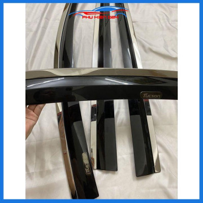 Vè che mưa cho xe ô tô Tucson 2022-2023 chỉ inox cao cấp