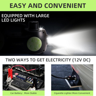 Quà Tặng Kèm - Bộ nâng kích gầm điện, kiêm máy bơm lốp có chế độ cài đặt áp suất lốp tự ngắt. Thương hiệu Đức - ROGTZ, Bảng điều khiển kỹ thuật số cao cấp TY-003 - Hàng Nhập Khẩu