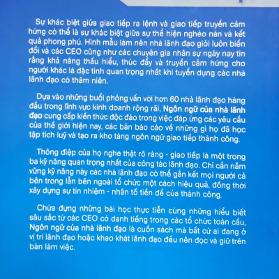 Ngôn Ngữ Của Nhà Lãnh Đạo