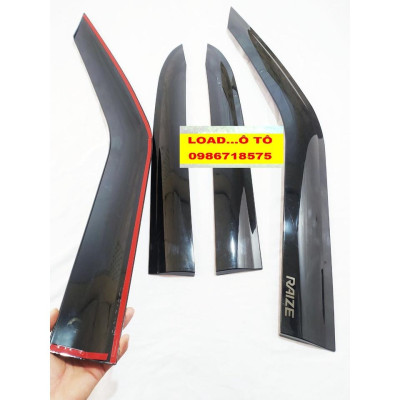 Bộ vè Che Mưa Xe Toyota Raize 2023-2021 Màu Đen Cao Cấp, Trang Bị Sẵn Keo Dán 3M