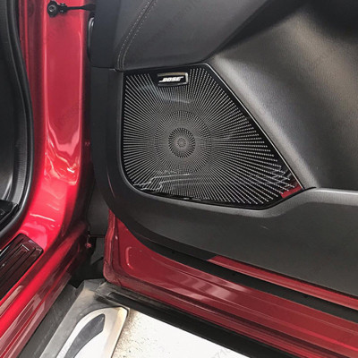 Ốp trang trí, bảo vệ màng loa dành cho xe Mazda CX-8, CX8 vân phay xước