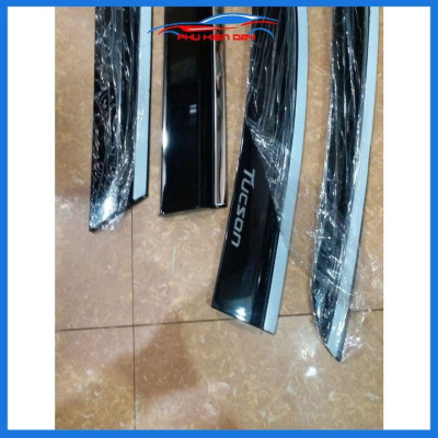 Vè che mưa cho xe ô tô Tucson 2022-2023 chỉ inox cao cấp