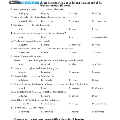 Practice Test Grade 8