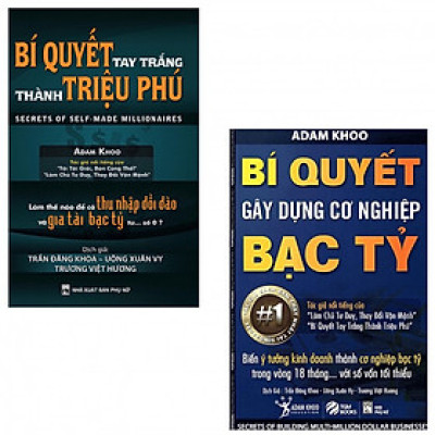  Combo 2 cuốn Bí Quyết Gây Dựng Cơ Nghiệp Bạc Tỷ, Bí Quyết Tay Trắng Thành Triệu Phú ( IPM)