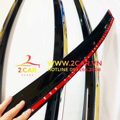 VÈ CHE MƯA XE KIA K3 2021-2022-2023 nhựa đen viền chỉ INOX cao cấp