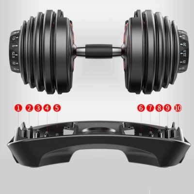 Một Bộ 2 Tạ Tay 48kg ,mỗi bên 24kg Điều Chỉnh Khóa Số Tự Động ( Tổng 48kg)Loại Cao Cấp Có Khay đựng