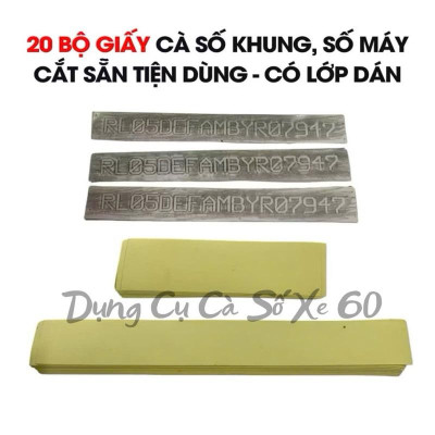 Dụng Cụ Cà Số Khung Xe Máy, Chuyên Dùng Cà Số Cho Ôtô Xe Máy, Giấy Cà Số Xe
