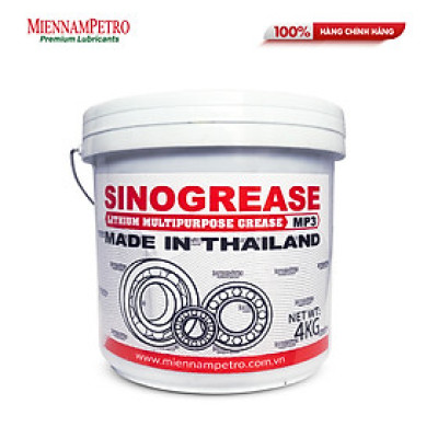 Mỡ Bôi Trơn MiennamPetro Sinogrease Lithium MP3 4KG Đa Dụng Bảo Vệ ​Xe Ô Tô Công Nghiệp Cao Cấp
