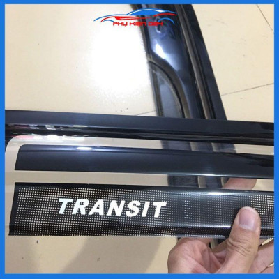 Vè che mưa ô tô Transit 2014-2015-2016-2017-2018-2019-2020-2021 sơn gồ đen nhựa ABS -chắn mưa, cản bụi-