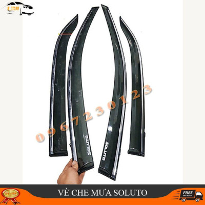 Bộ vè che mưa Kia Soluto chỉ mạ Crom cao cấp