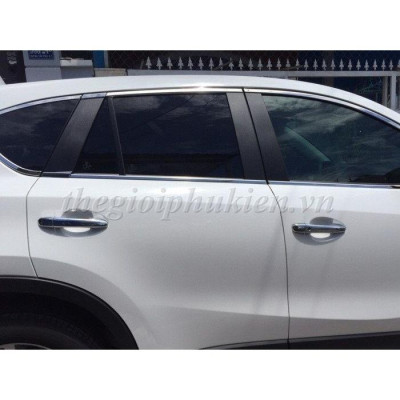 Bộ ốp tay nắm, hõm cửa xe Mazda CX-5, CX5 2016-2017 mạ Crom